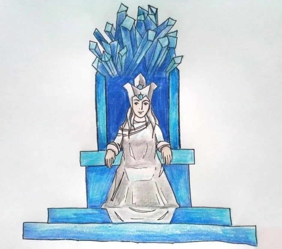 Рисунок снежная королева 5 класс легко. Снежная Королева на троне из сказки Снежная Королева срисовать. Снежная Королева картинки для срисовки. Портрет снежной королевы. Снежная Королева детский рисунок.