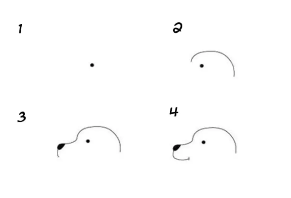 Как нарисовать собаку цифрами легко