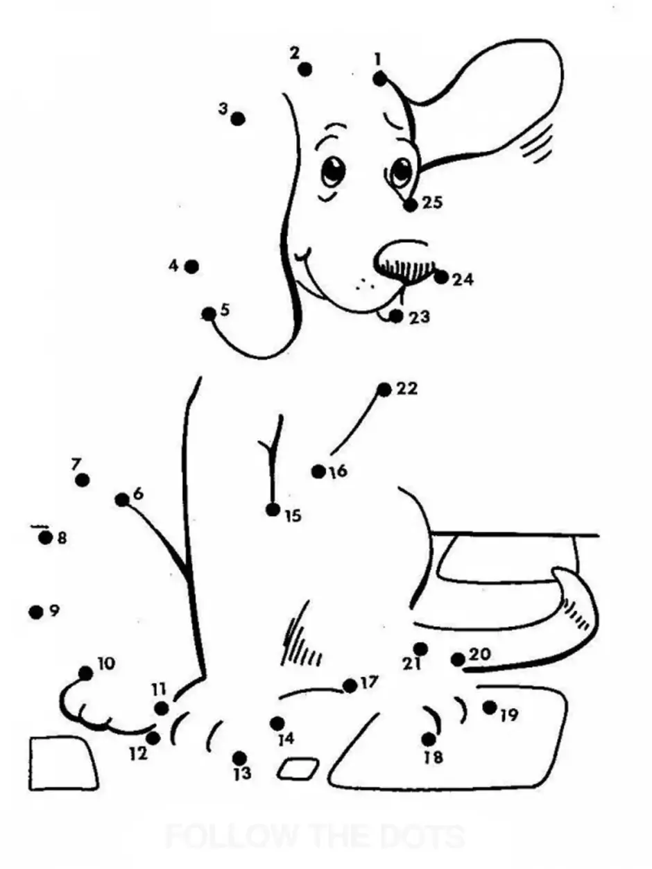 Как нарисовать собаку по цифрам