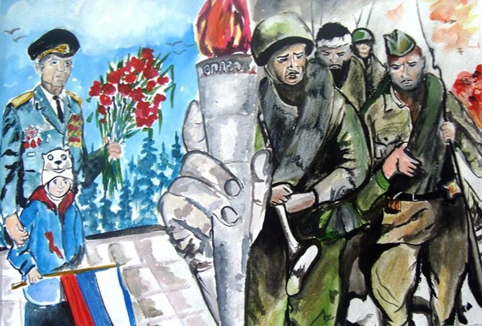 Защитники отечества в великой отечественной. Патриотический рисунок. Рисунок на тему день Победы. Рисунки на военную тему.