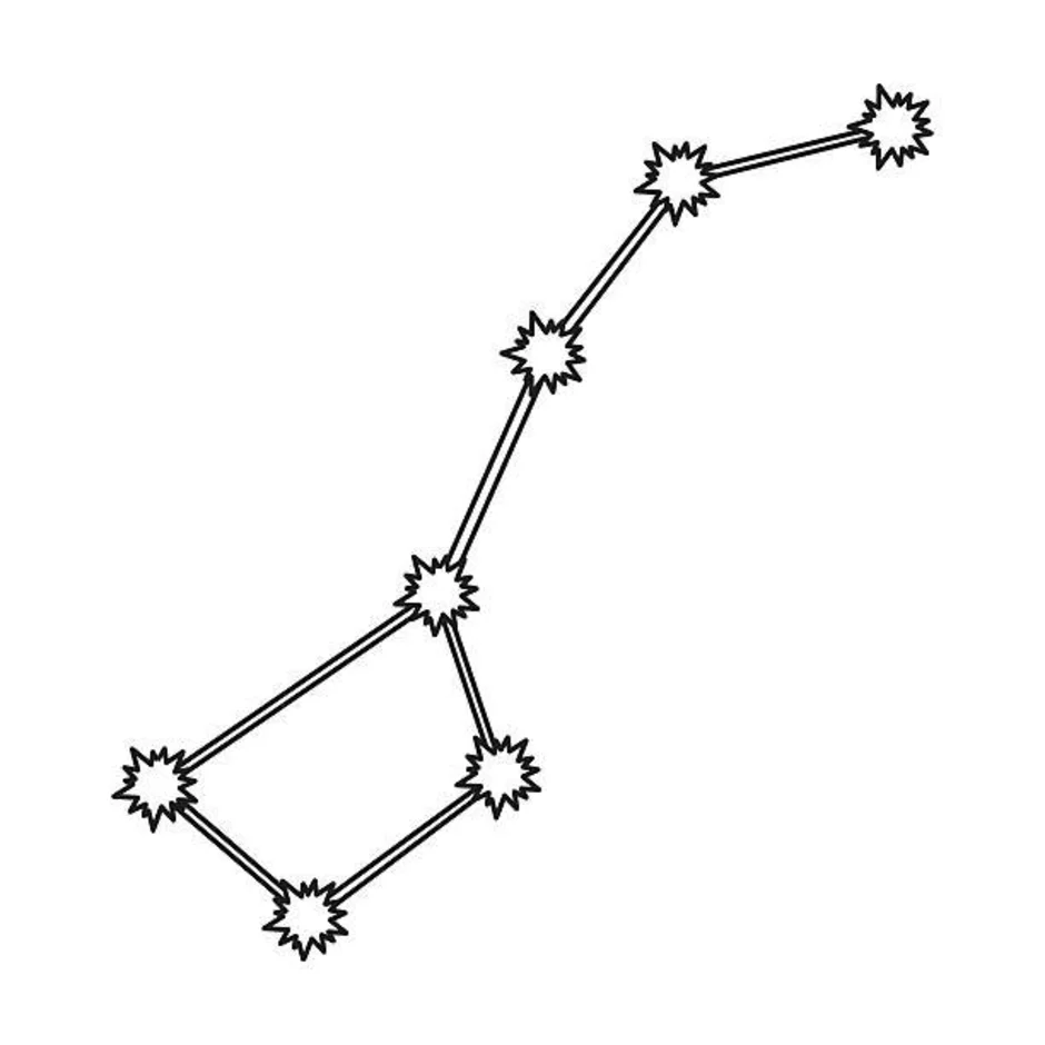 Рисунок большой и малой медведицы