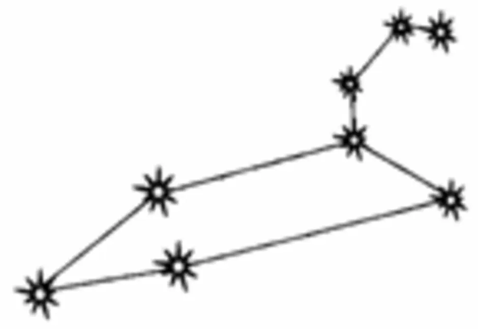 Созвездие льва рисунок по точкам