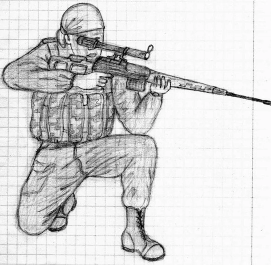 Военный рисунок карандашом легкий. Спецназ рисунок. Солдат рисунок карандашом. Военные рисунки карандашом. Спецназ набросок.
