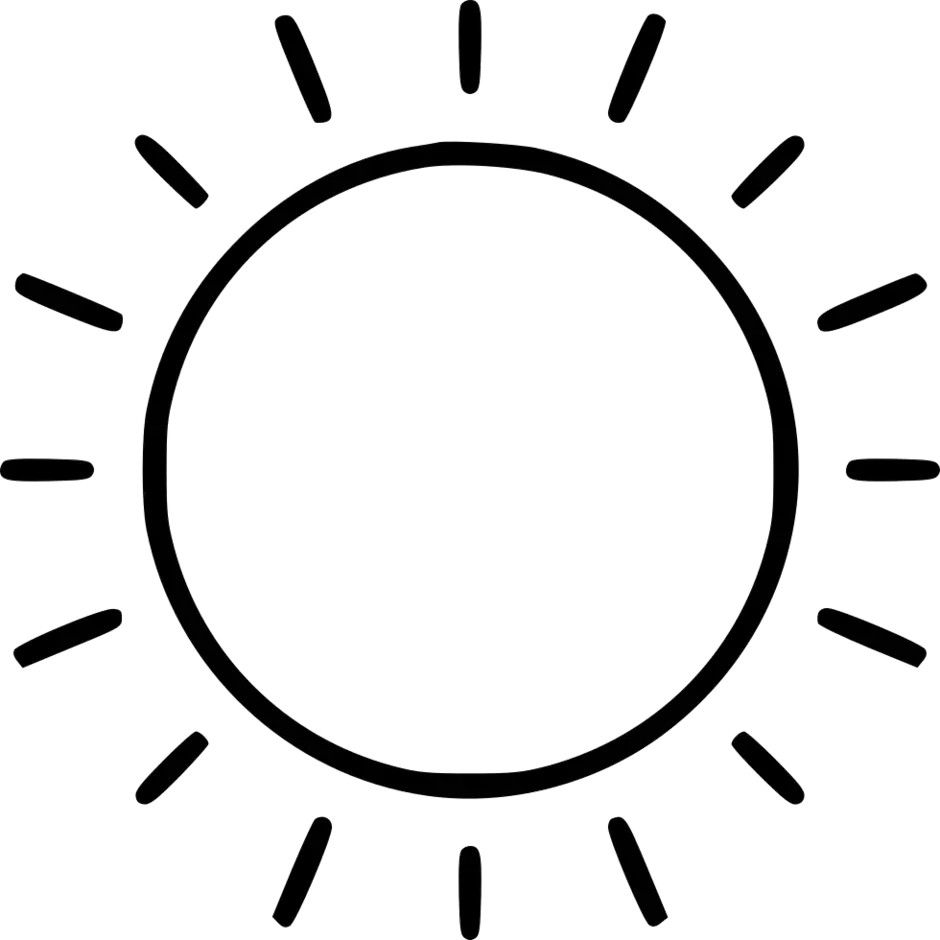 Рисунок солнце контур