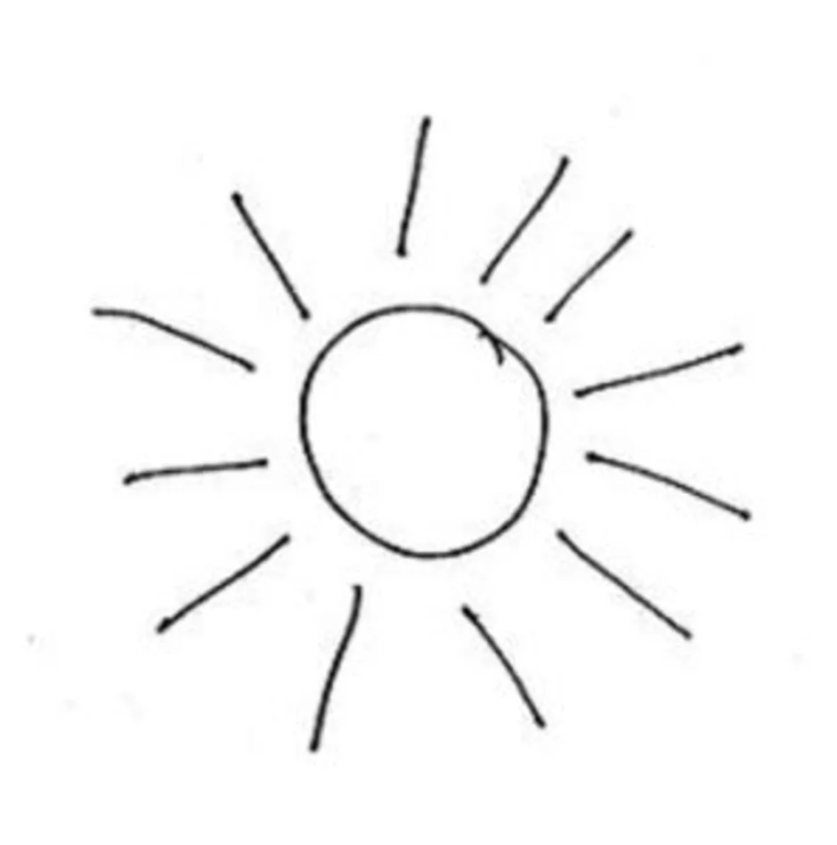Солнце легкий рисунок. Солнце рисунок. Солнце контур. Солнце карандашом. Солнце раскраска.