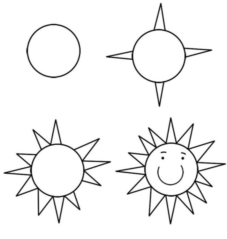 Солнце легкий рисунок. Солнце рисунок. Рисование солнце. Солнце карандашом. Солнце рисунок карандашом.