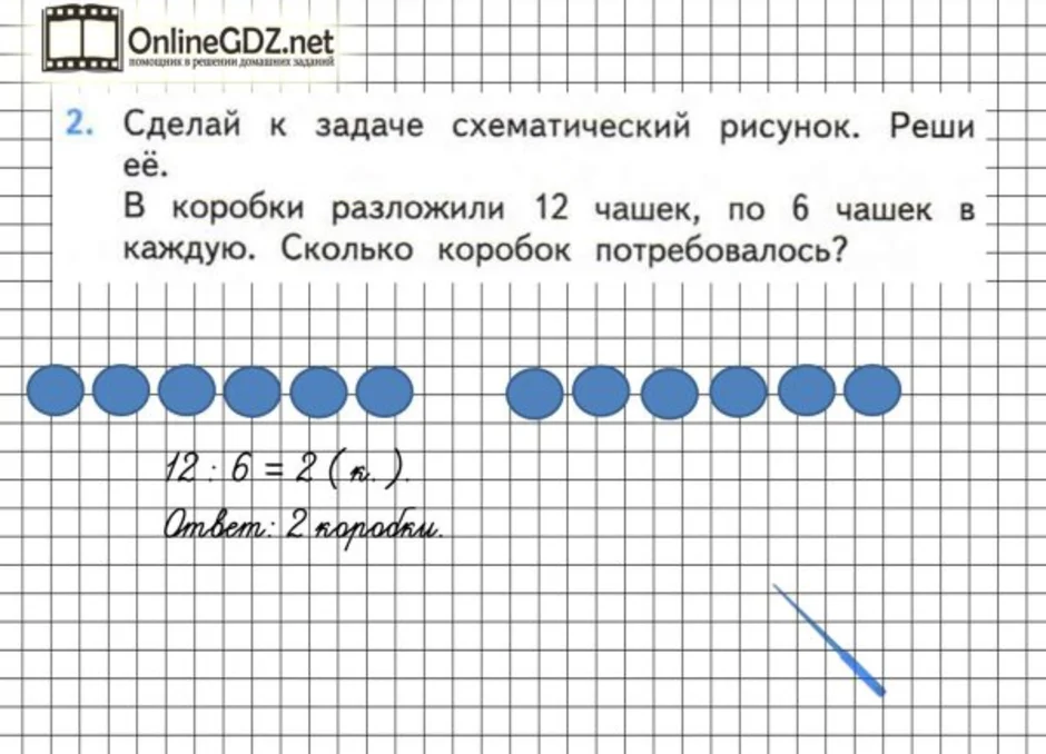 Сделай схематический рисунок и реши задачу надо разложить в коробки 20 карандашей