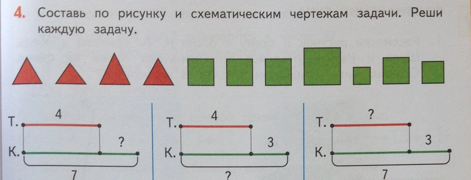 Схематический рисунок к задаче 3 класс по математике