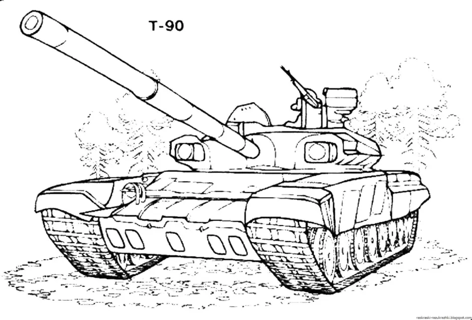 Т 90 рисунок карандашом