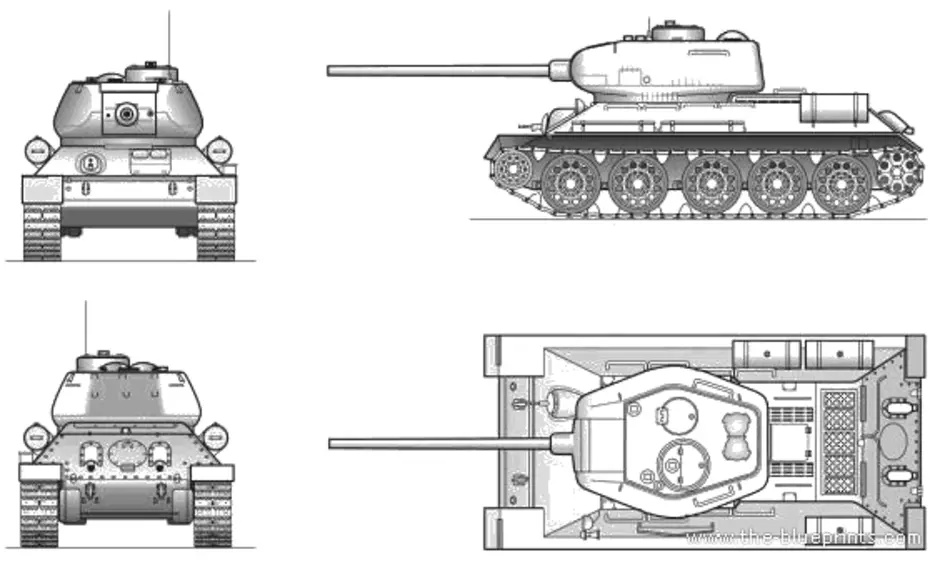 Т34 85 нарисовать