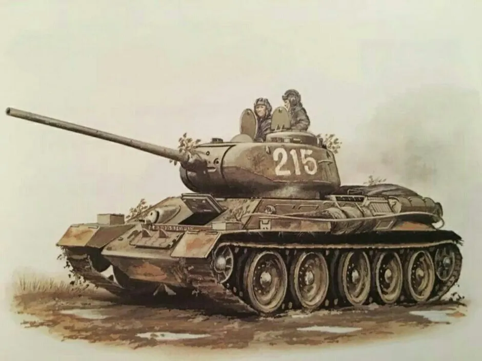 Т 34 85 нарисовать