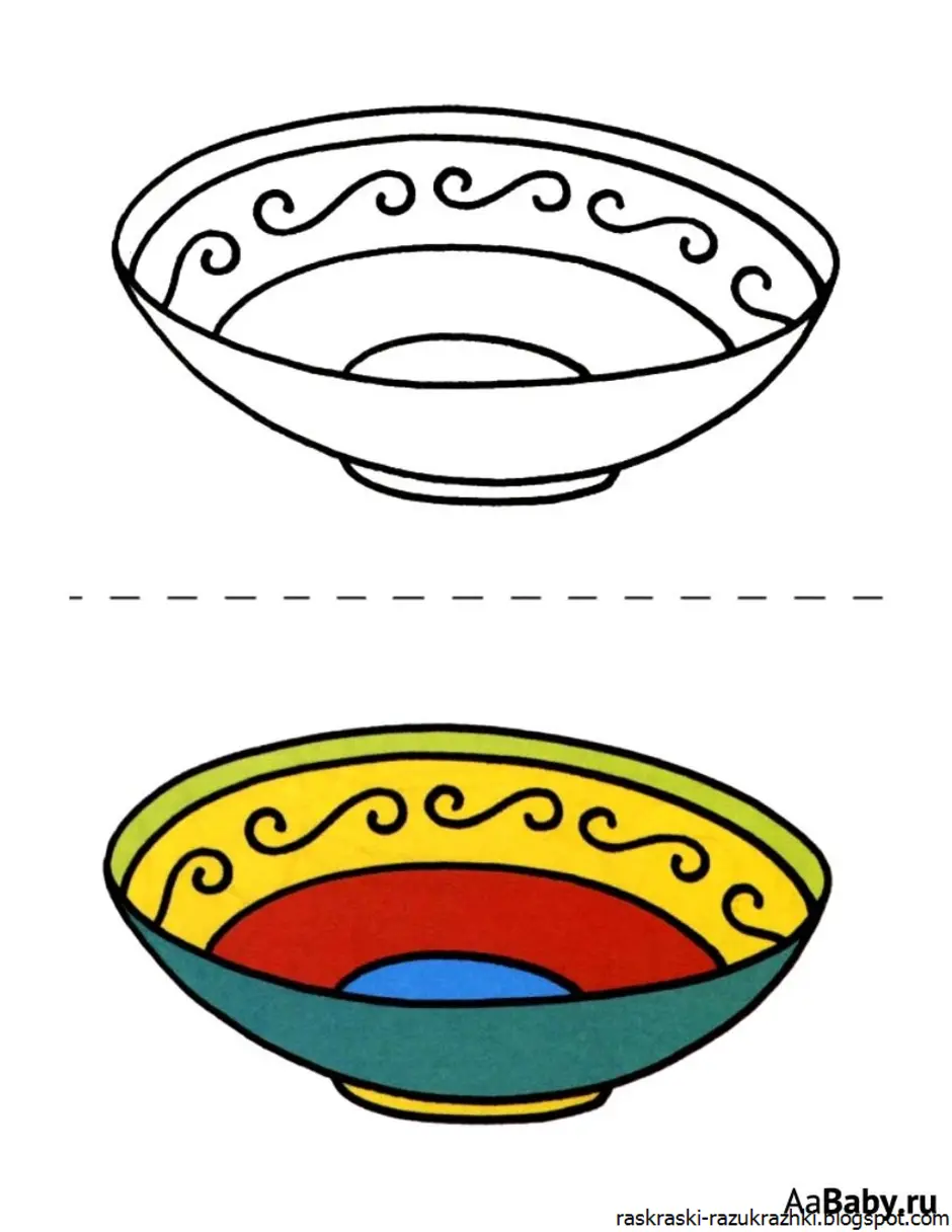 посуда картинки для детей нарисованные