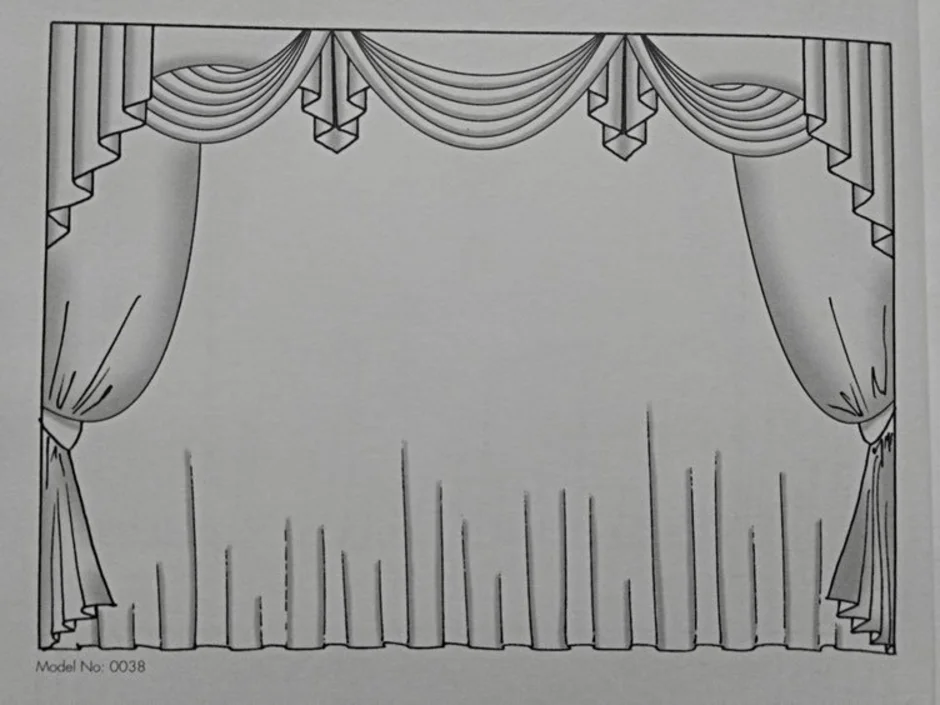 Рисунок занавес для сцены