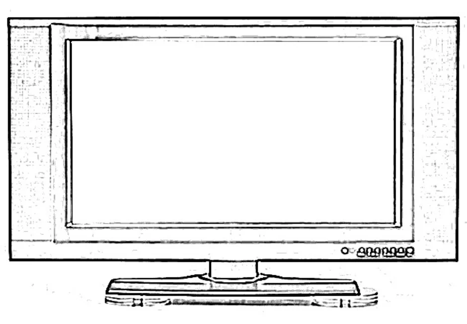 Tv draw. Телевизор трафарет. Телевизор карандашом. Телевизор для распечатки. Телевизор скетч.