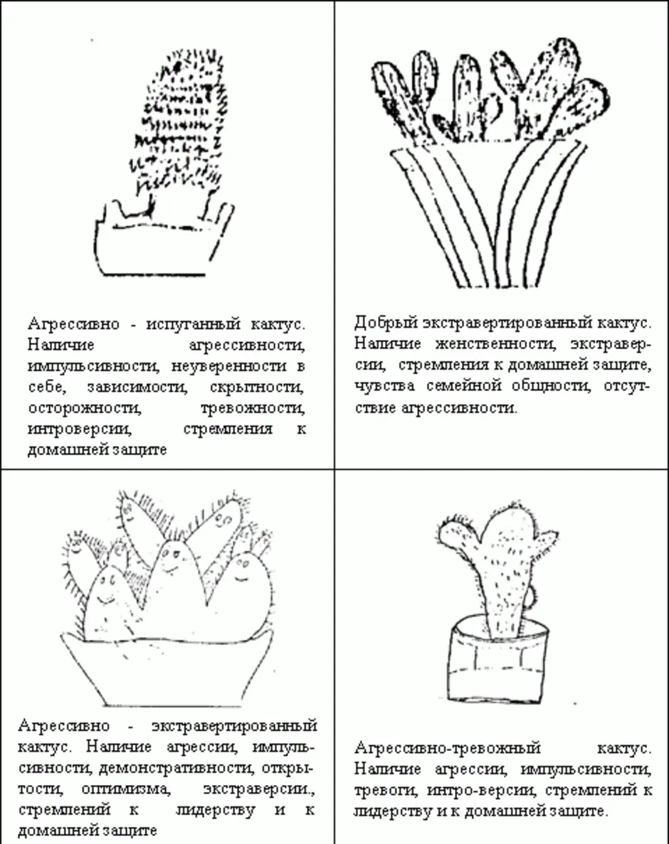 Методика кактус рисунки детей