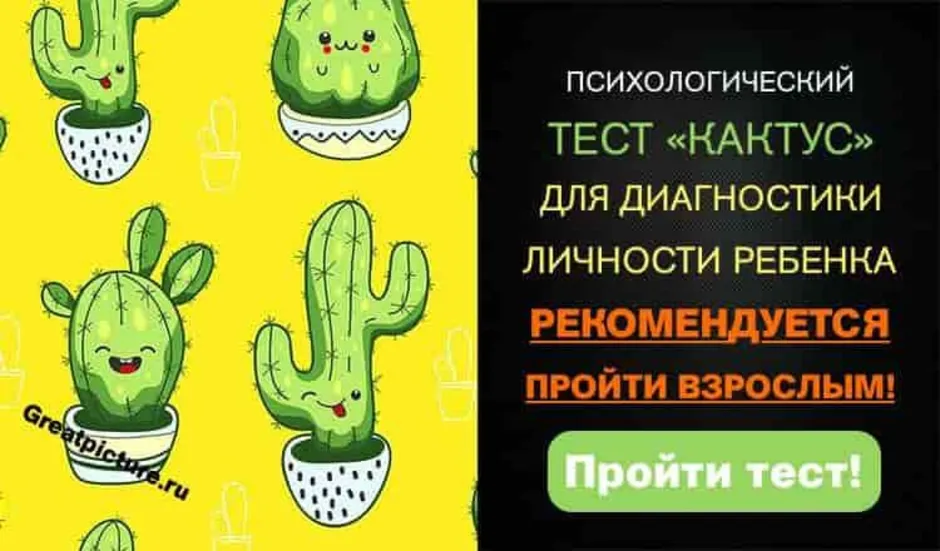 Тест с кактусом рисунок расшифровка