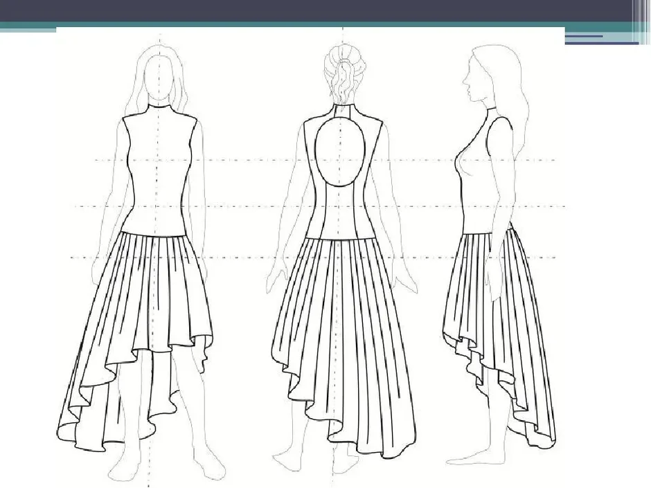Технический рисунок модели одежды
