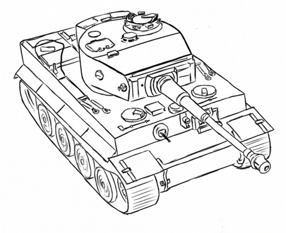 Рисунок танка тигр 1