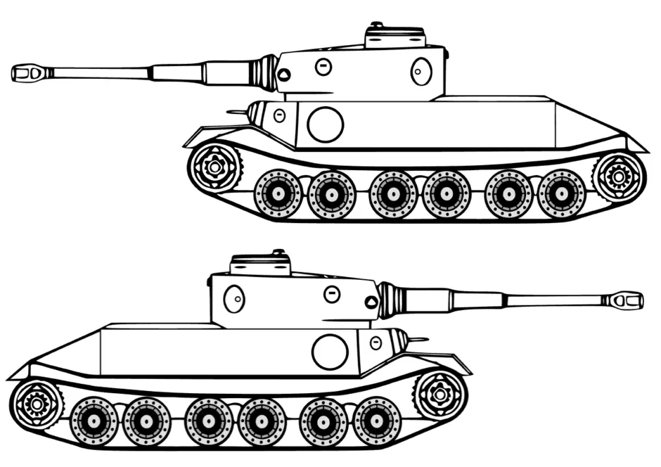 Рисунок танка тигр 1