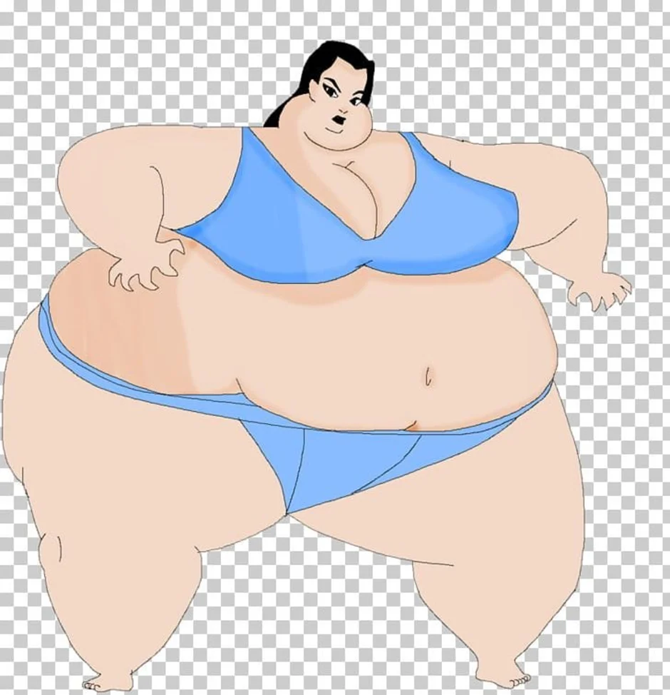 Тело толстой женщины. Мультяшные толстушки.