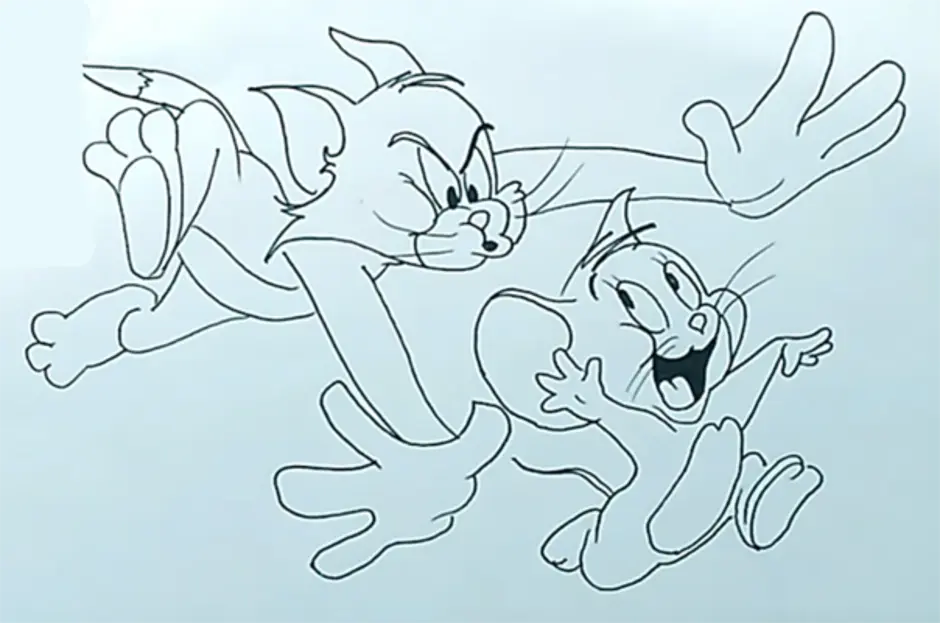 Рисунок любых мультиков. Том и Джерри карандашом. Том и Джерри рисунок карандашом. Том и Джерри срисовать. Том и Джерри для срисовки.