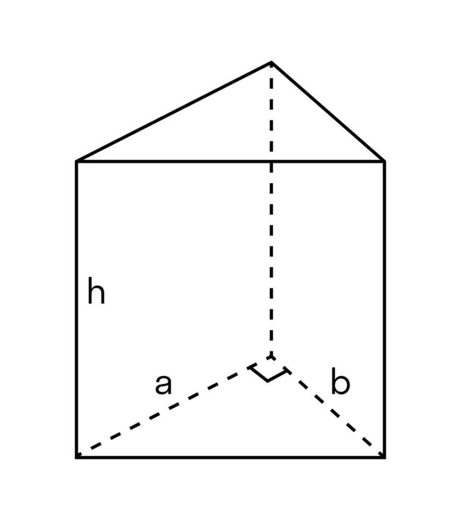 Чертеж прямой треугольной призмы