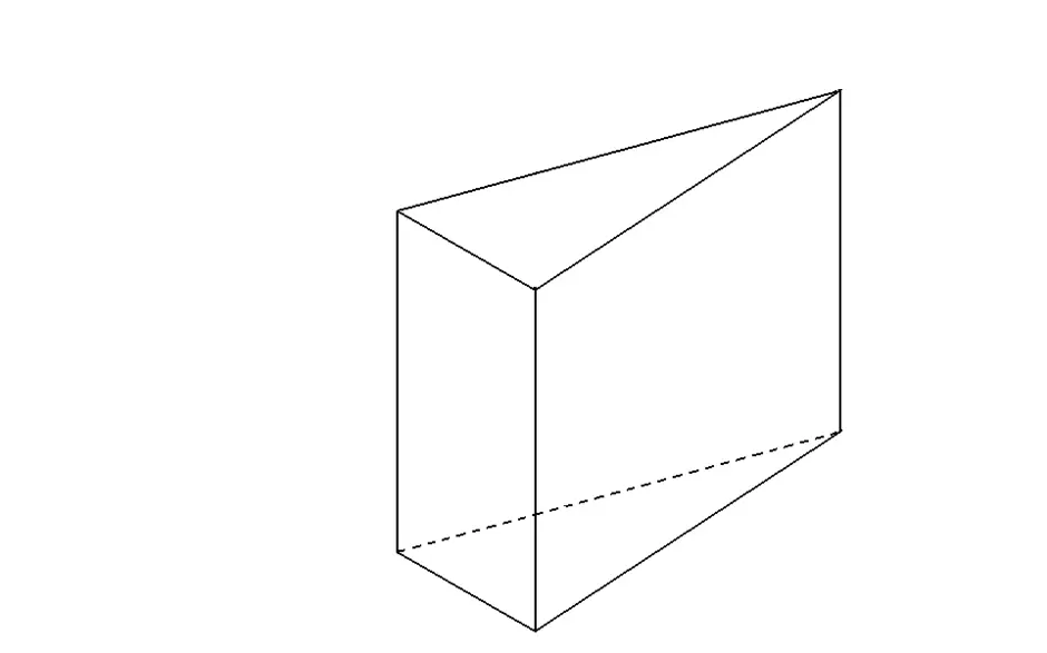 Чертеж прямой треугольной призмы