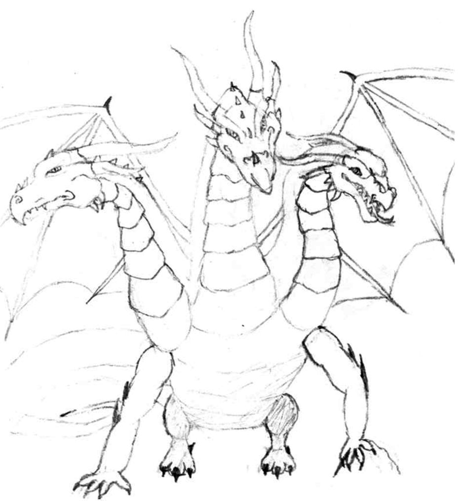 Дракон 3 класс. Раскраска дракон. Рисунок змея Горыныча. Трёхголовый дракон раскраска. Трехглавый дракон раскраска.