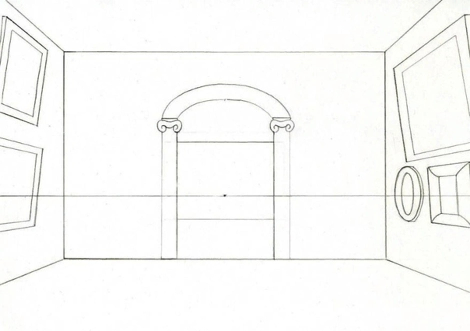 Нарисовать интерьер музея