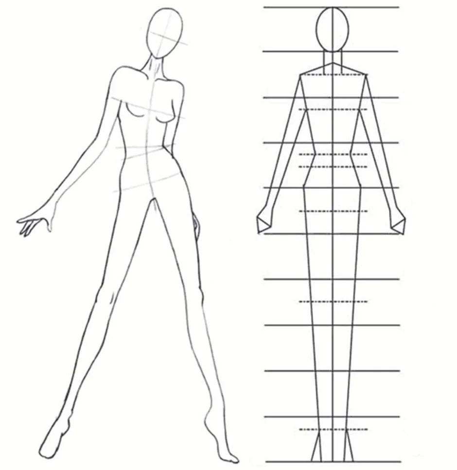Технический рисунок фигура женская