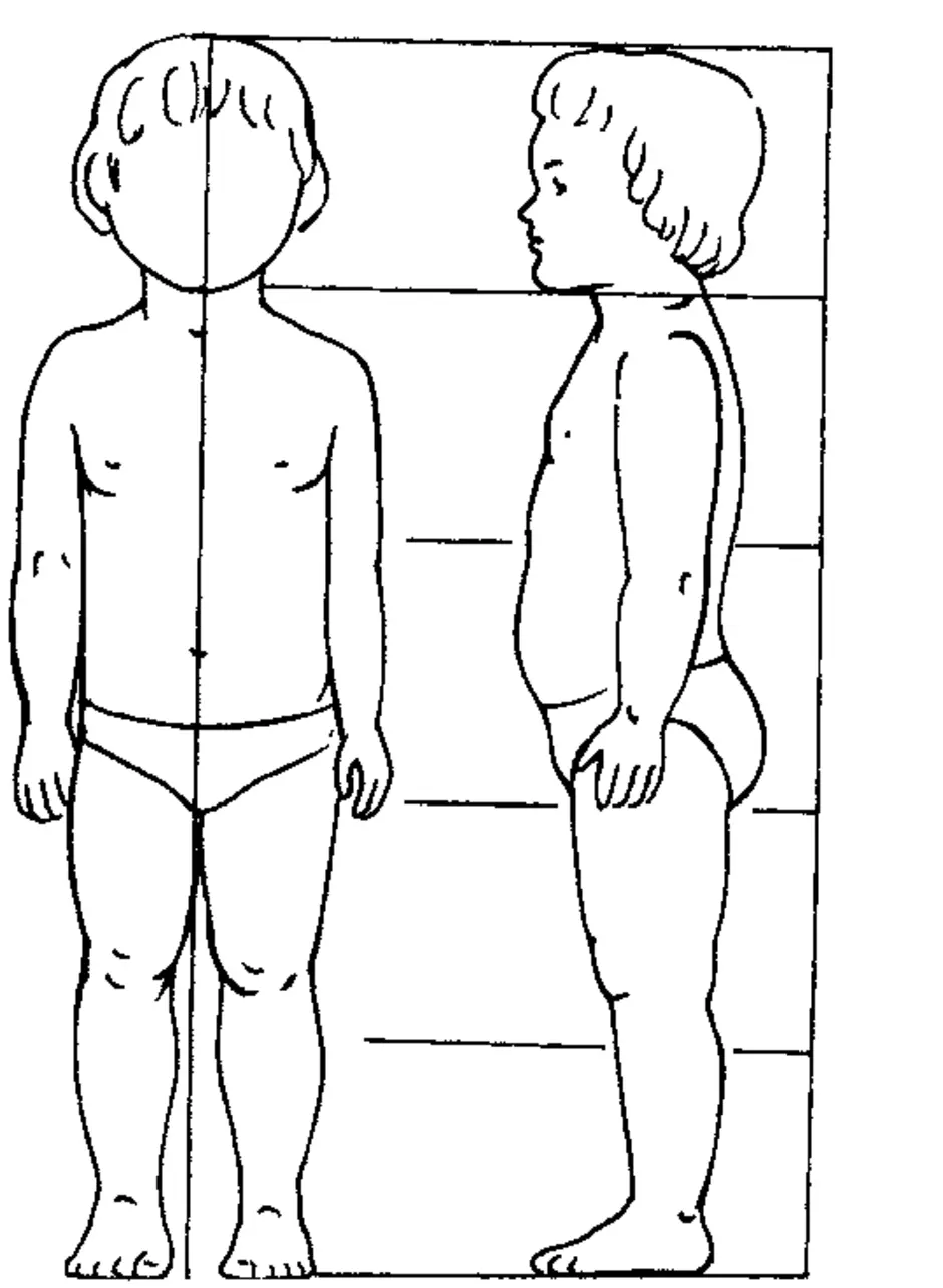 Как нарисовать ребенка в полный рост