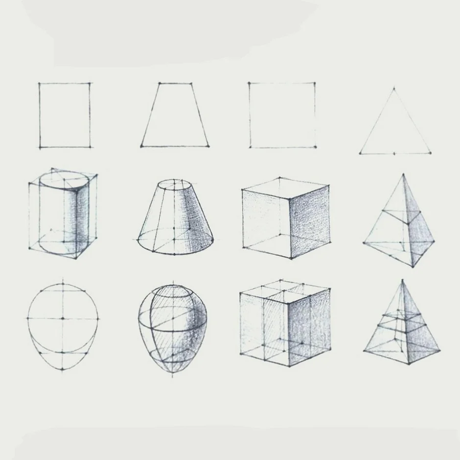 Как рисовать геометрические фигуры в объеме