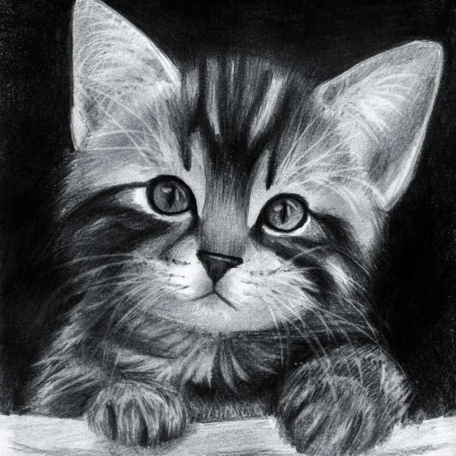 Фото рисунка кошки. Кот карандашом. Рисунки котов. Котенок карандашом. Котенок рисунок.