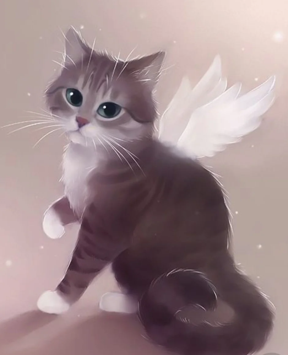 Красивый милый котик рисунок. Картины Rihards Donskis коты Воители. Кот арт.