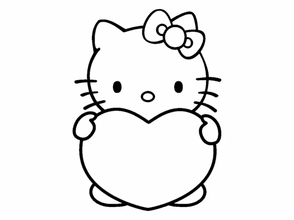 Картинки hello kitty для срисовки