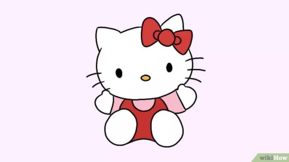 Hello kitty рисовать легко