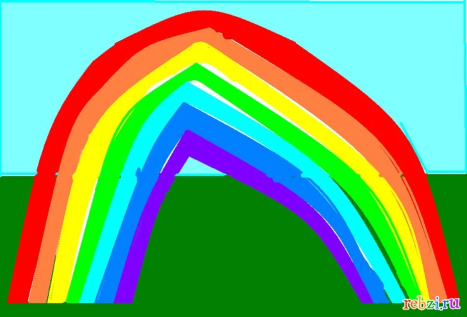 Рисунки какого цвета. Рисование радуги на ватмане. Радуга цвета детские рисунки. Выглядит нарисованная Радуга. Каким цветом рисуется Радуга.