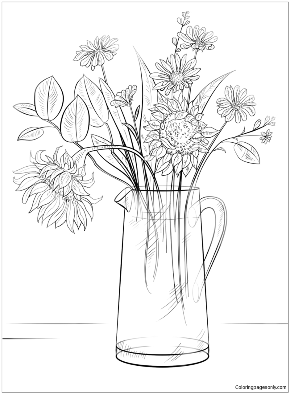 Букеты рисовать поэтапно. Цветы в вазе для срисовки. Эскиз натюрморта с цветами. Цветы рисунок карандашом. Натюрморт цветы карандашом.