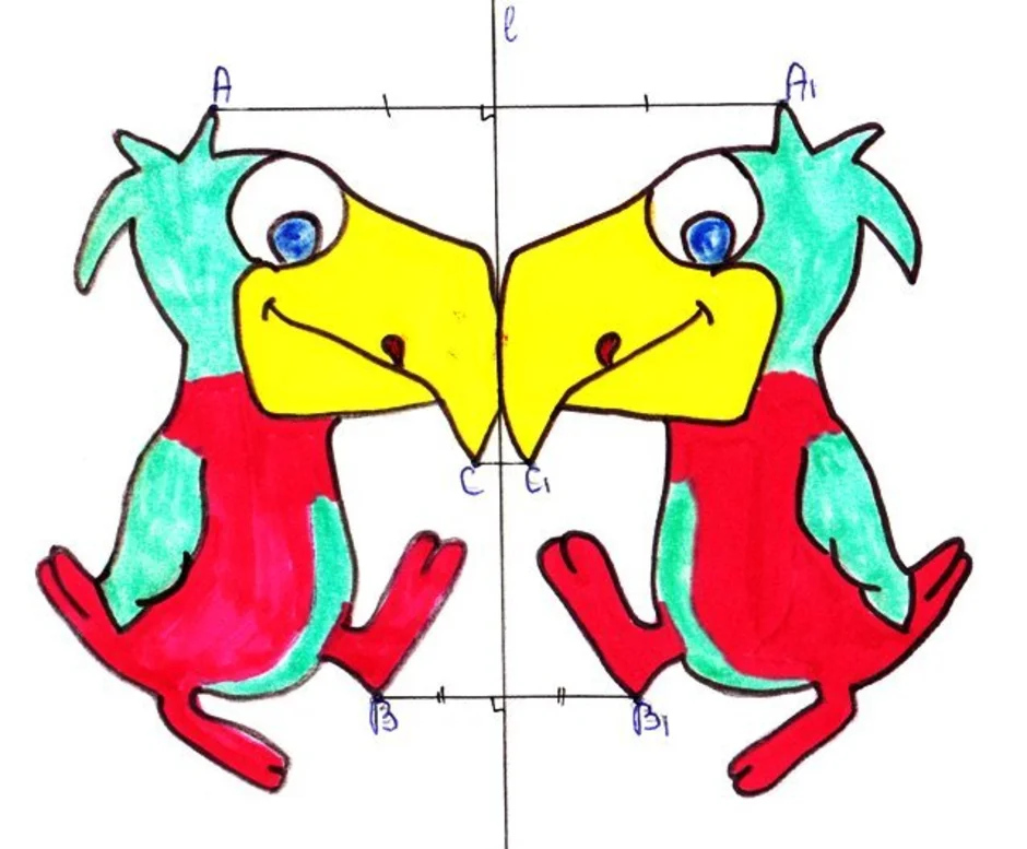 Картинки осевой симметрии по геометрии