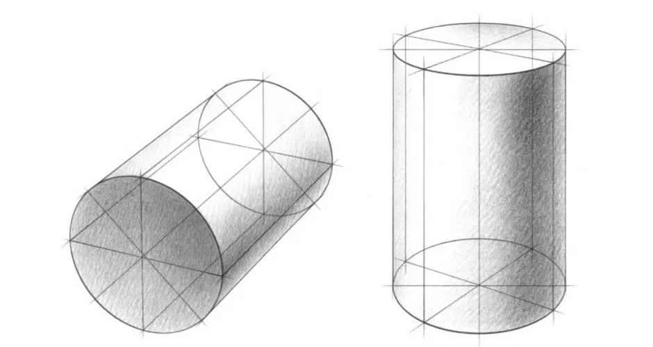 Как нарисовать объемный цилиндр