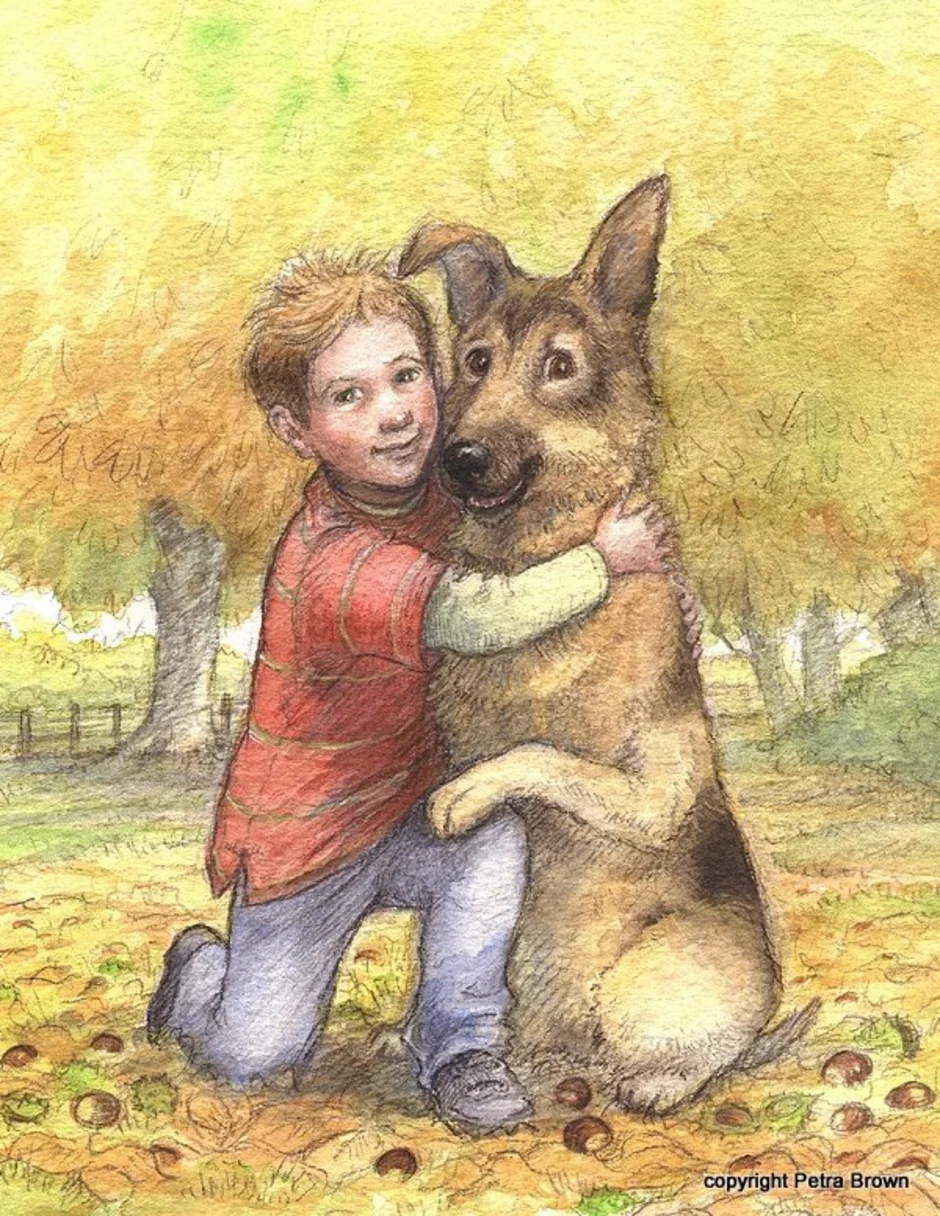 Мальчик и две собаки. Человек и животное иллюстрация. Собака друг человека. Собака иллюстрация. Животные друзья человека.
