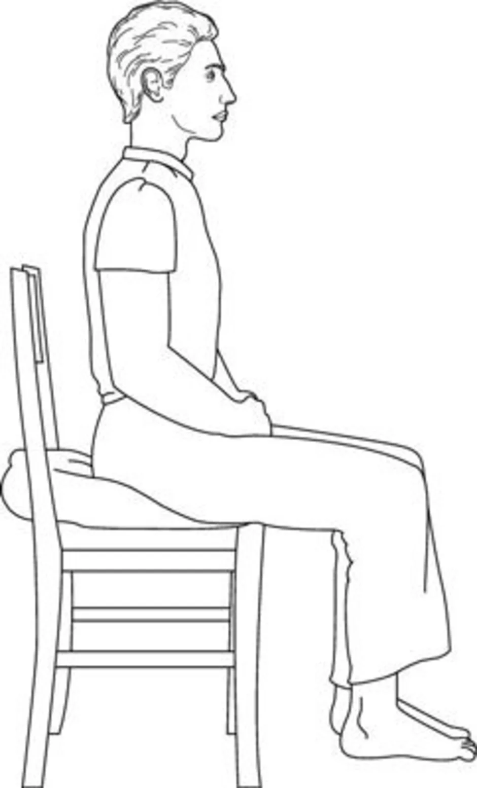 Человек сидит на стуле