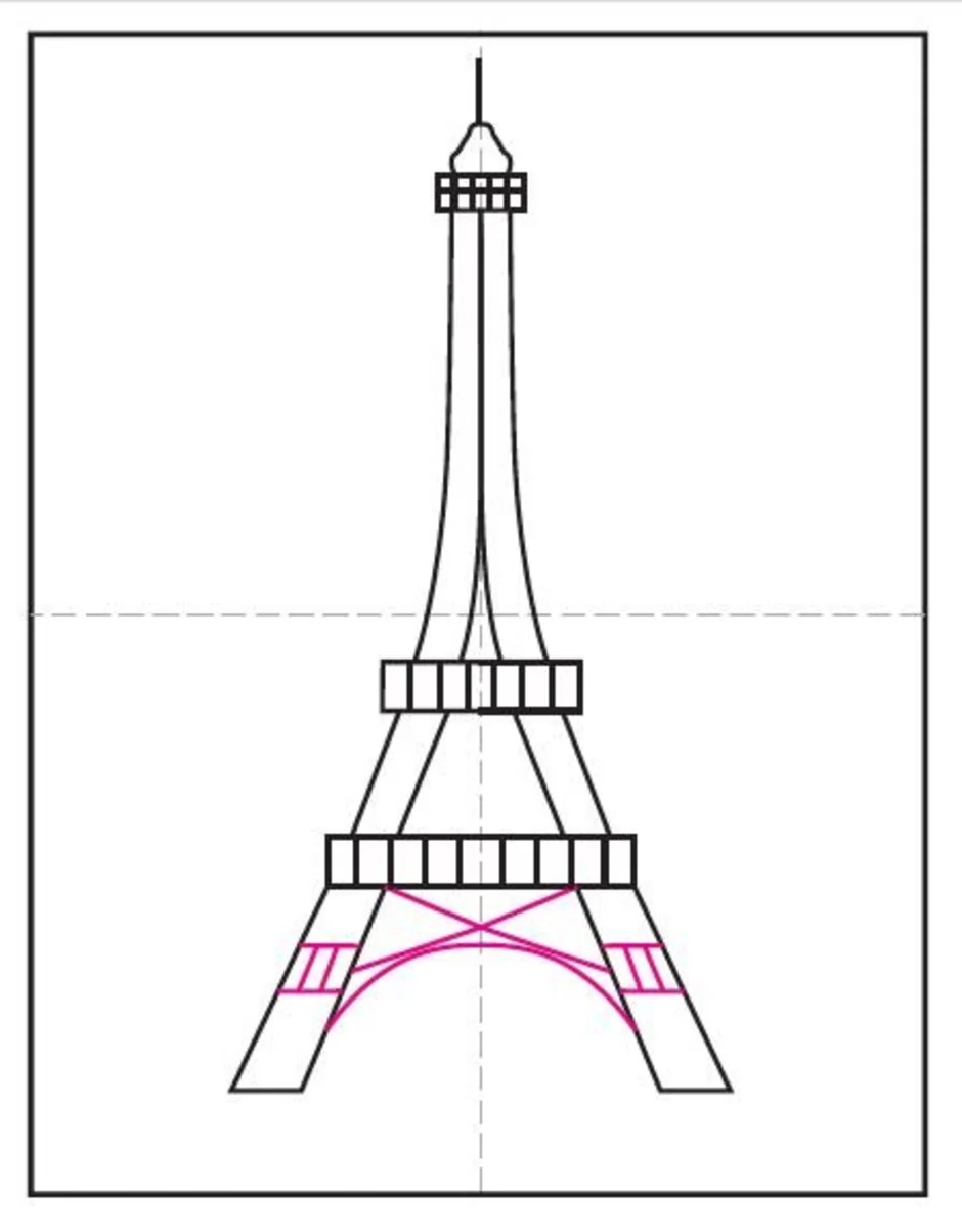 Рисунок симметрия эйфелева башня