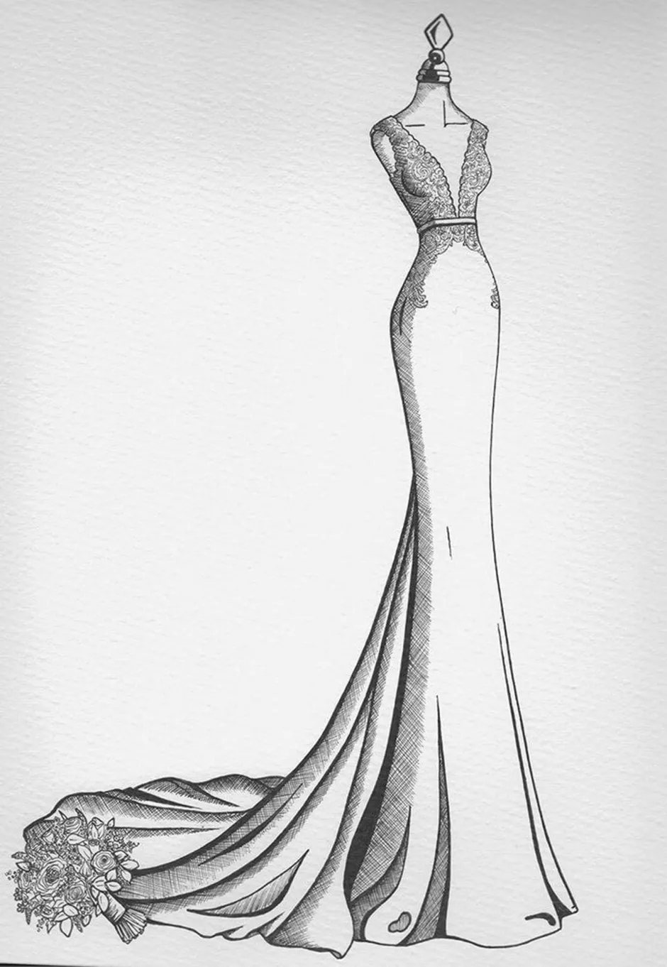 Draw dress