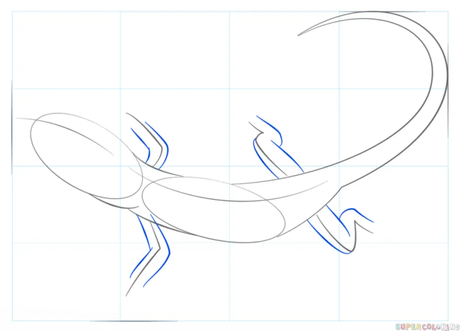 Как нарисовать ящерицу легко