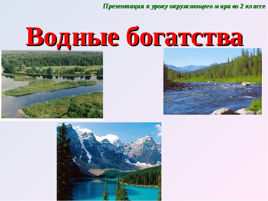 Водные богатства нашего края 4 класс окружающий мир проект