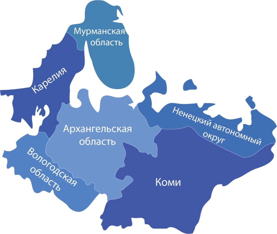 Европейский северо запад территория. Карта регионов европейского севера. Карта европейского севера России. Архангельск на карте европейского севера. Районы европейского севера России.