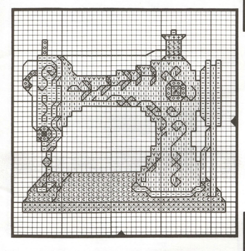 Вышивка крестиком схема швейная машинка