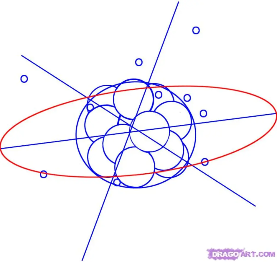 Атом рисунок карандашом