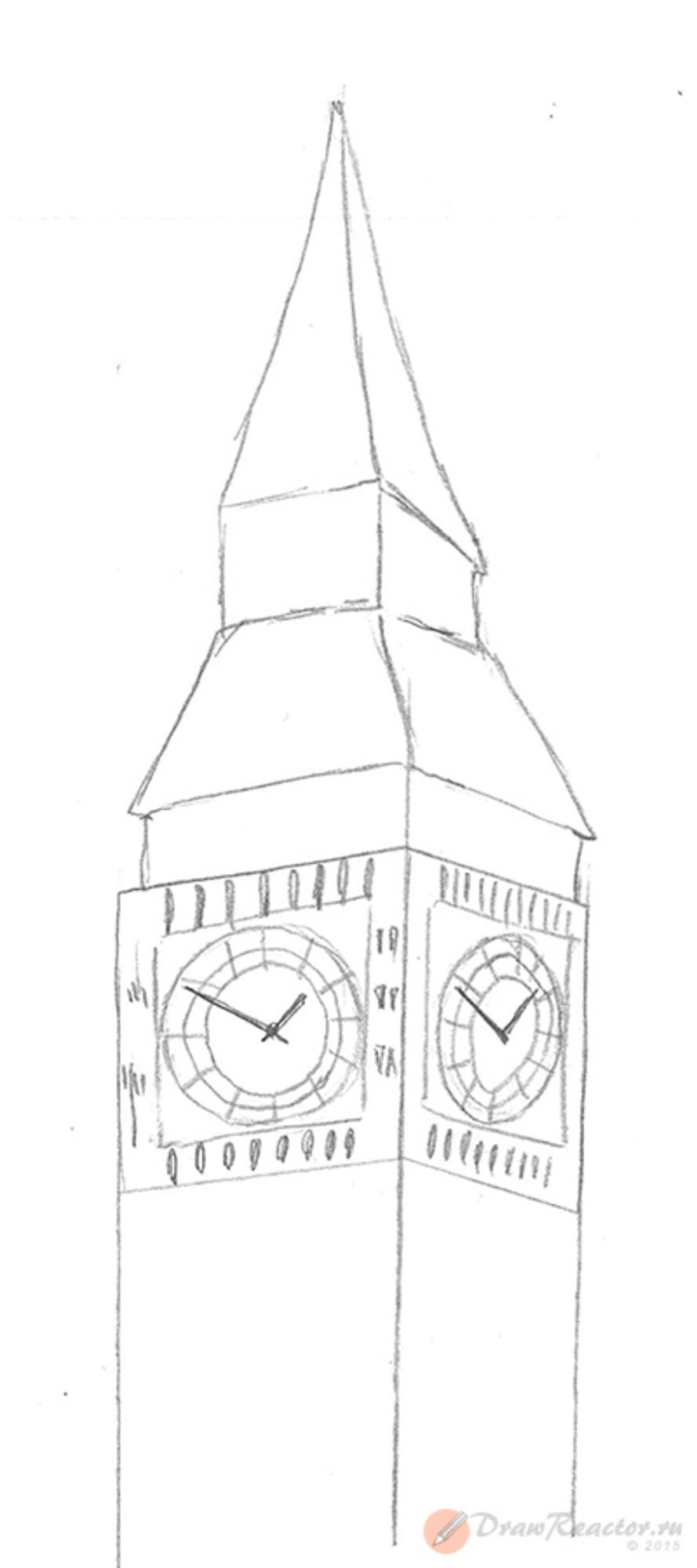 Как нарисовать биг бен поэтапно
